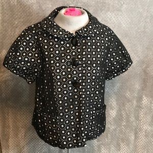 Josephine Chaus eyelet lace short sleeve jacket